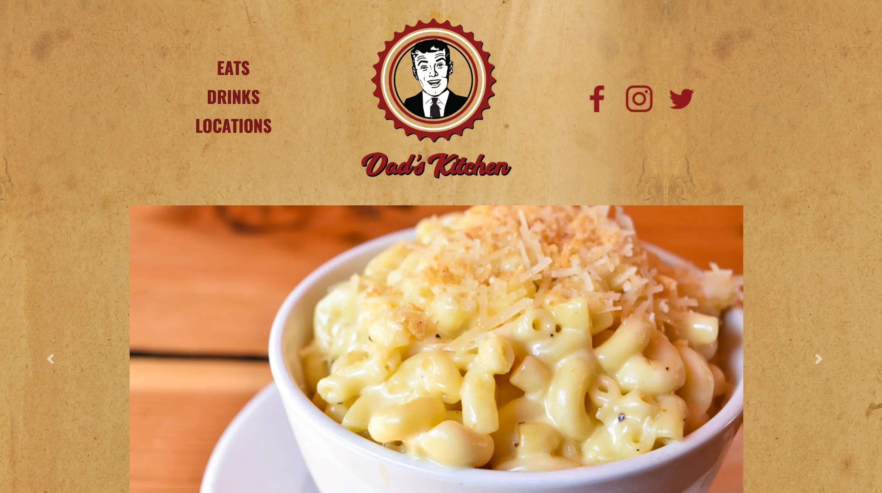 Dad&#x27;s Kitchen Screenshot website